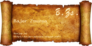 Bajer Zsuzsa névjegykártya